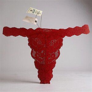 Free People x We Are HAH T String Me a Thong in Siren Red XL - NEW UNOPENED